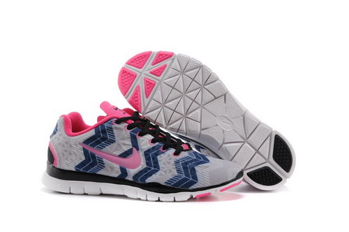 Nike Free Tr Fit 3 Prt Womens Shoes Gray Pink Bluee Factory